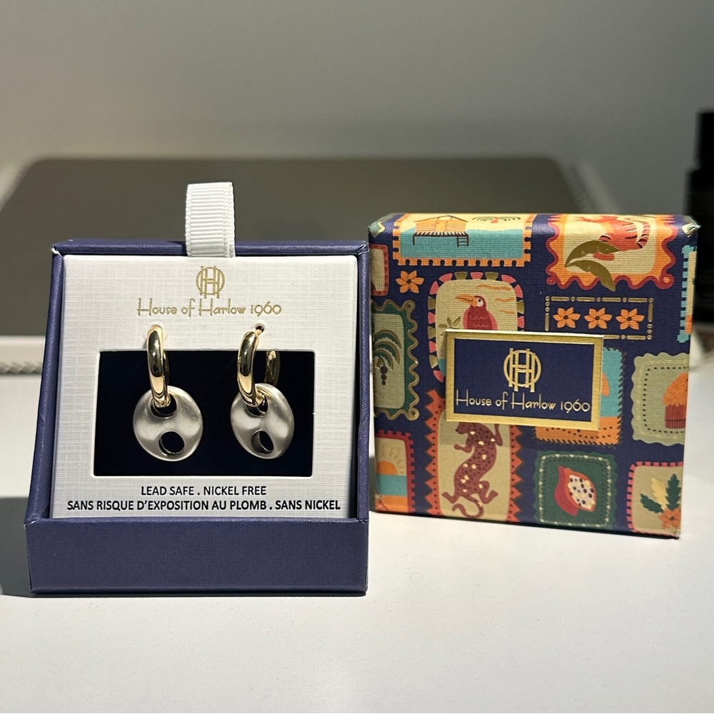 House of Harlow 1960 Gold and Silver Earrings